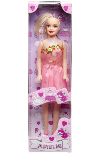 Lalka Amelia 26cm w sukience Modna lala mix wzorów  (1).jpg