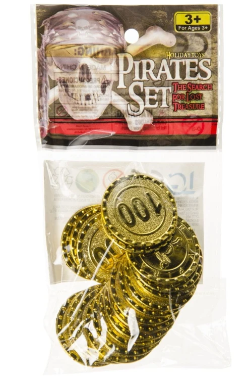 Skarb pirata 20 szt złotych monet Pieniądze zabawy  (2).jpg