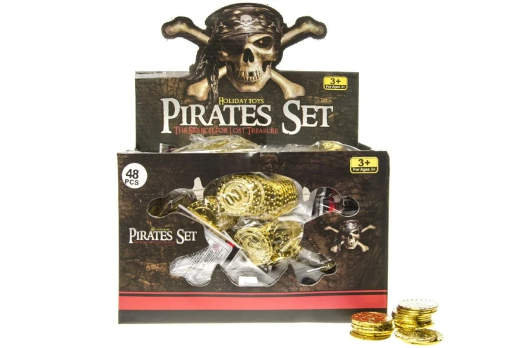 Skarb pirata 20 szt złotych monet Pieniądze zabawy  (3).jpg