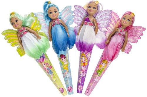 Lalka wróżka mix wzorów w Sukience kolorowa 13cm  (2).jpg