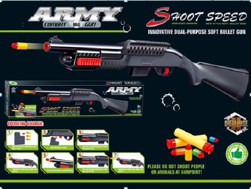 Broń bojowa na pociski piankowe lotki XXL Strzelba .jpg