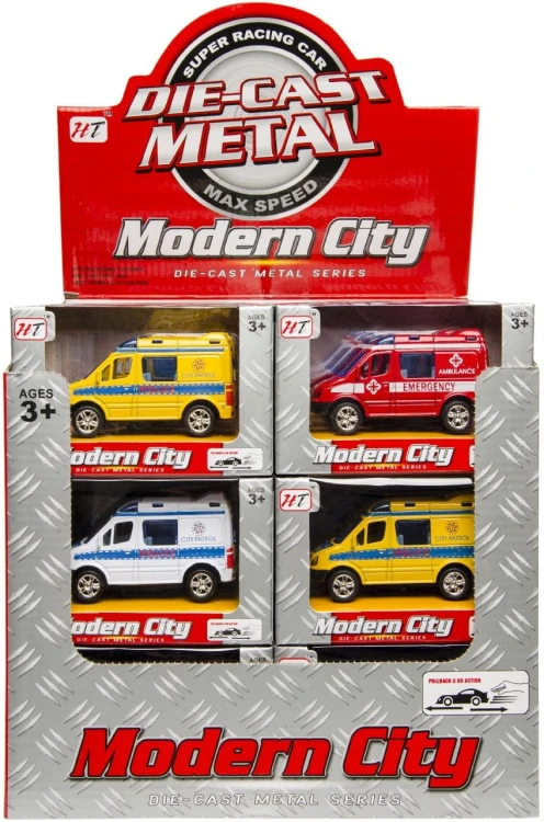 Samochodzik City Patrol lub ambulans Die-cast mix  (2).jpg