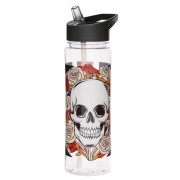 Butelka bidon niekapek z rurką Czaszki róże 550ml  (1).jpg
