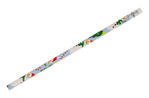 Ołówek z gumką świąteczny Boże Narodzenie bałwan Mikołaj renifer  (1).jpg