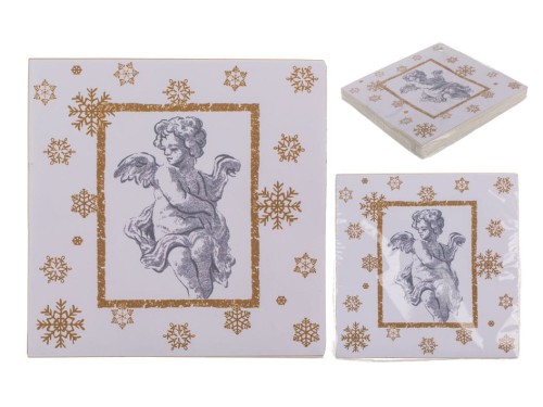 Serwetki z aniołkiem dekoracyjne 3 warstwy 33x33 cm 20 sztuk .jpg