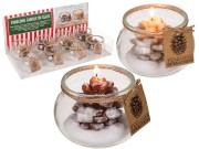 Świeca świąteczna w szkle szyszka Dekoracyjna Boże Narodzenie świeczka 2.jpg