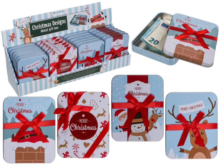 Metalowe pudełeczko upominkowe Boże Narodzenie pudełko na prezent 2.jpg