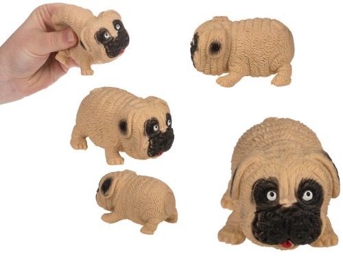 Antystresowy pies do rozciągania Gniotek do ściskania Mops 1.jpg