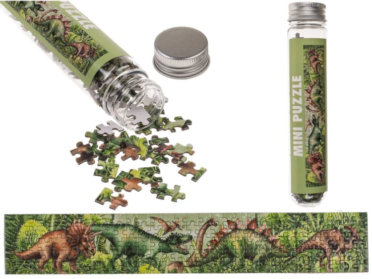 Mini puzzle dinozaury 150 elementów w tubie układanka 1.jpg