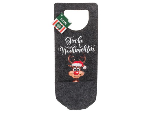 Torba prezentowa na wino Boże Narodzenie z Rudolfem (DE) 1.jpg