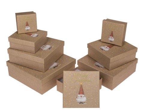 Pudełka zestaw 8szt na prezenty Merry Christmas Świąteczne twarde III 1.jpg