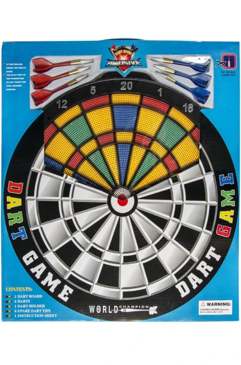 Gra Dart tarcza i 6 strzałek średnica 43 cm Lotki Rzutki .jpeg