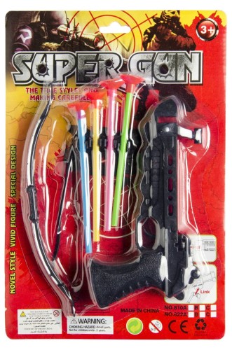 Pistolet z akcesoriami Kowboj Zestaw Łuk Strzałki z przyssawkami .jpg