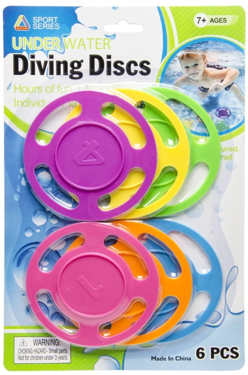 Zestaw 6 dysków do zabawy pod wodą Nurkowanie wyławianie .jpeg