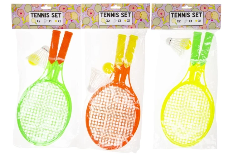 Rakietki do badmintona tenisa z piłeczką i lotką Paletki  (2).jpg