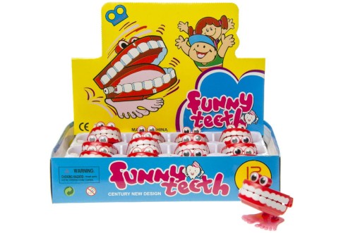 Nakręcane zęby Śmieszne chodzące szczękające drepczące  (2).jpg