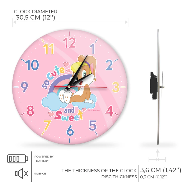 Zegar ścienny wiszący 30,5cm Looney Tunes II Produkt licencyjny  (2).png