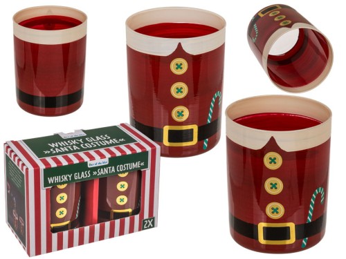 Szklanki do Whisky Św. Mikołaj zestaw 2 sztuk Świąteczna Boże Narodzenie .jpg