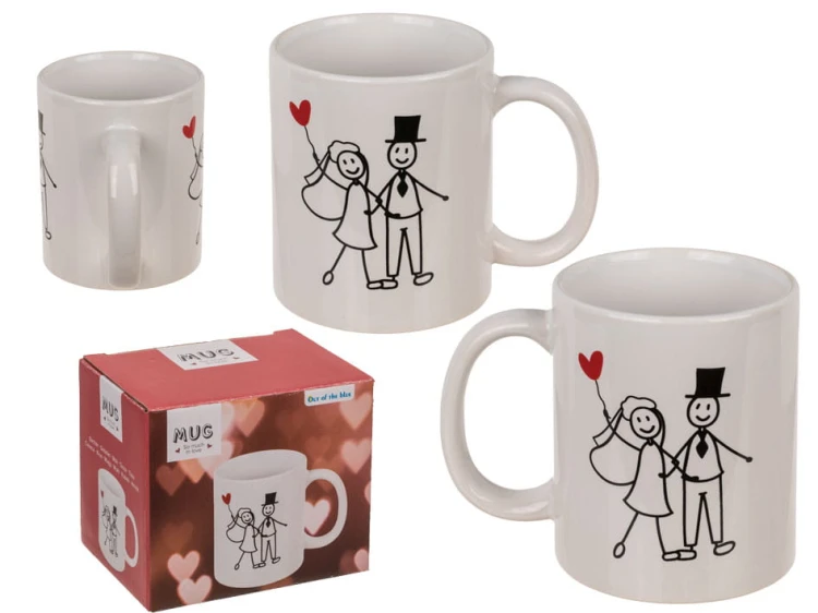 Kubek prezentowy Młoda para 300ml kamionka Ślub Wesele .jpg