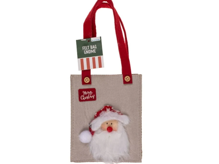 Torba prezentowa z filcu z Mikołajem Merry Christmas Świąteczna na prezenty 1.jpg