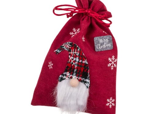 Torba prezentowa z filcu z Mikołajem Merry Christmas Worek Świąteczny 1.jpg