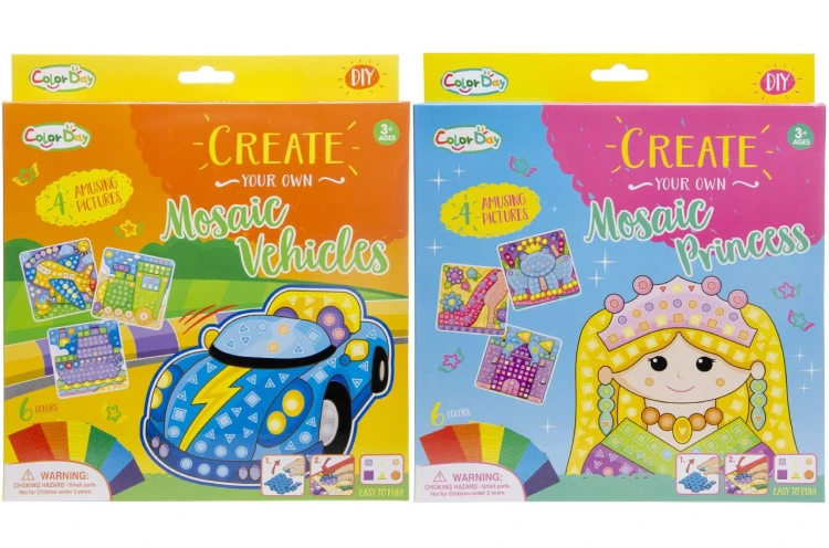 Mozaika DIY pojazdy lub księżniczka Układanka wyklejanka  (2).jpg