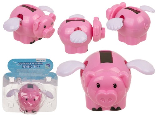 Figurka solarna skrzydlata świnka Śmieszna macha skrzydłami słoneczna .jpg