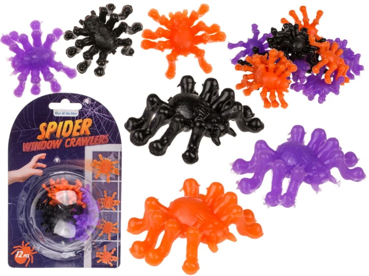 Łaziki okienne 12 sztuk pająki Lepkie klejące się .jpg