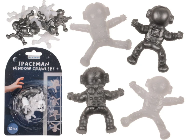 Łaziki okienne 12szt astronauci Lepkie klejące się .jpg
