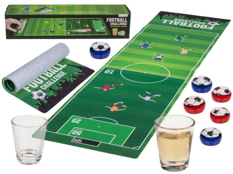 Gra imprezowa alkoholowa z kieliszkami Football challenge kielony .jpg