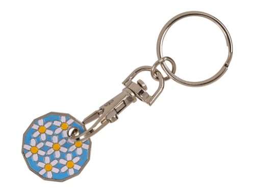 Breloczek z monetą do wózka sklepowego żeton Brelok praktyczny 1.jpg