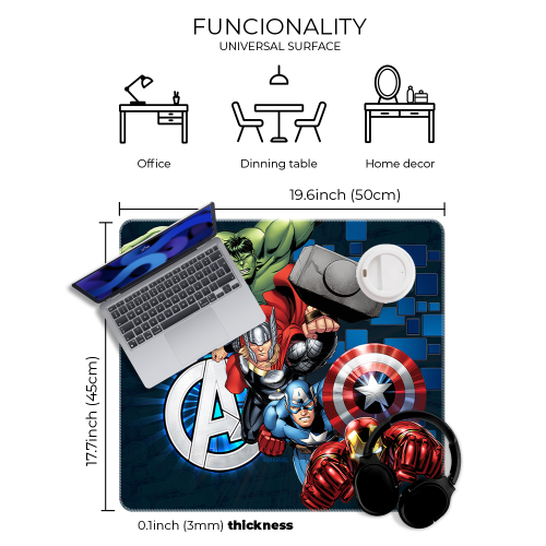 Mata na biurko Podkładka ochronna 50x45 cm Marvel Avengers  (2).png