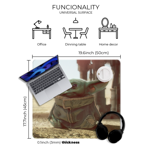 Mata na biurko Podkładka ochronna 50x45 cm Star Wars Baby Yoda  (2).png