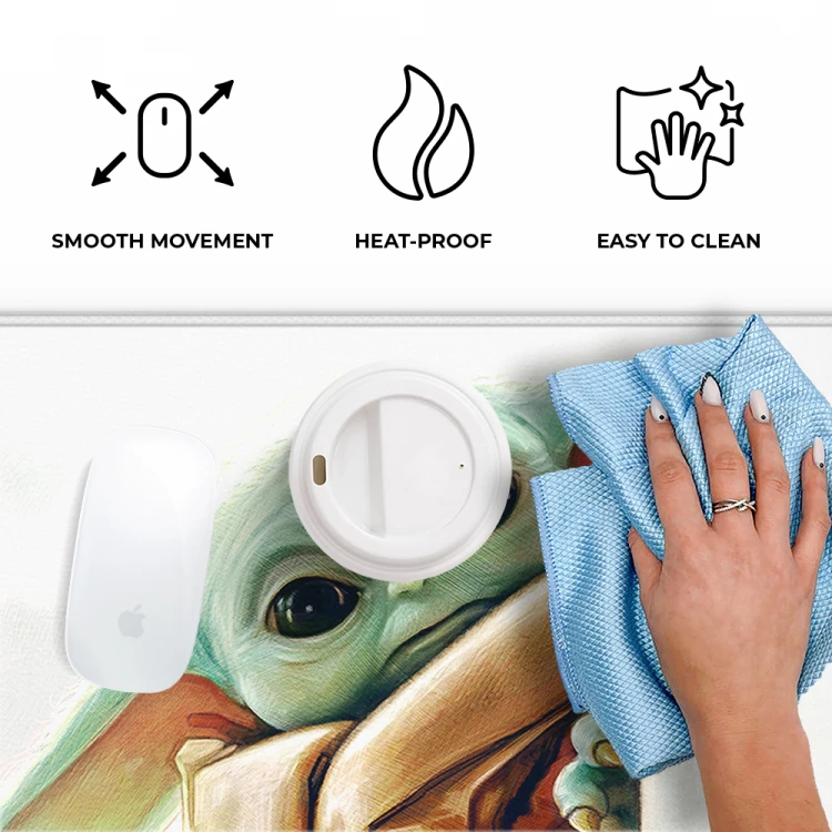 Mata na biurko Podkładka ochronna 50x45 cm Star Wars Baby Yoda III (3).png