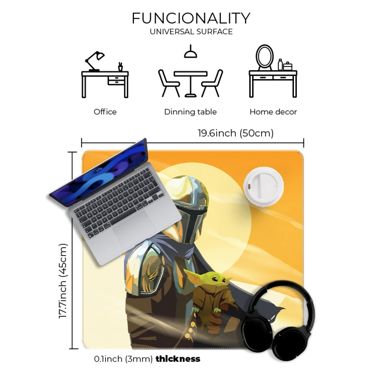 Mata na biurko Podkładka ochronna 50x45 cm Star Wars Baby Yoda VI  (3).png
