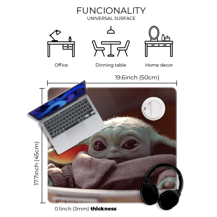 Mata na biurko Podkładka ochronna 50x45 cm Star Wars Baby Yoda VII  (3).png