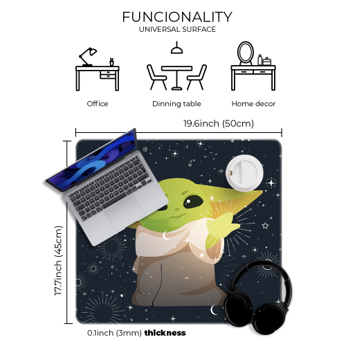 Mata na biurko Podkładka ochronna 50x45 cm Star Wars Baby Yoda IX  (3).png