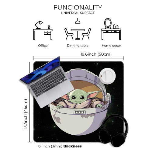 Mata na biurko Podkładka ochronna 50x45 cm Star Wars Baby Yoda X  (3).png