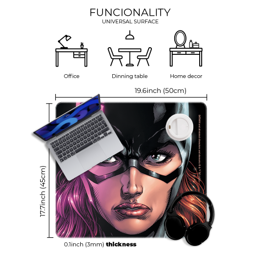 Mata na biurko Podkładka ochronna 50x45 cm DC Bat Girl  (3).png