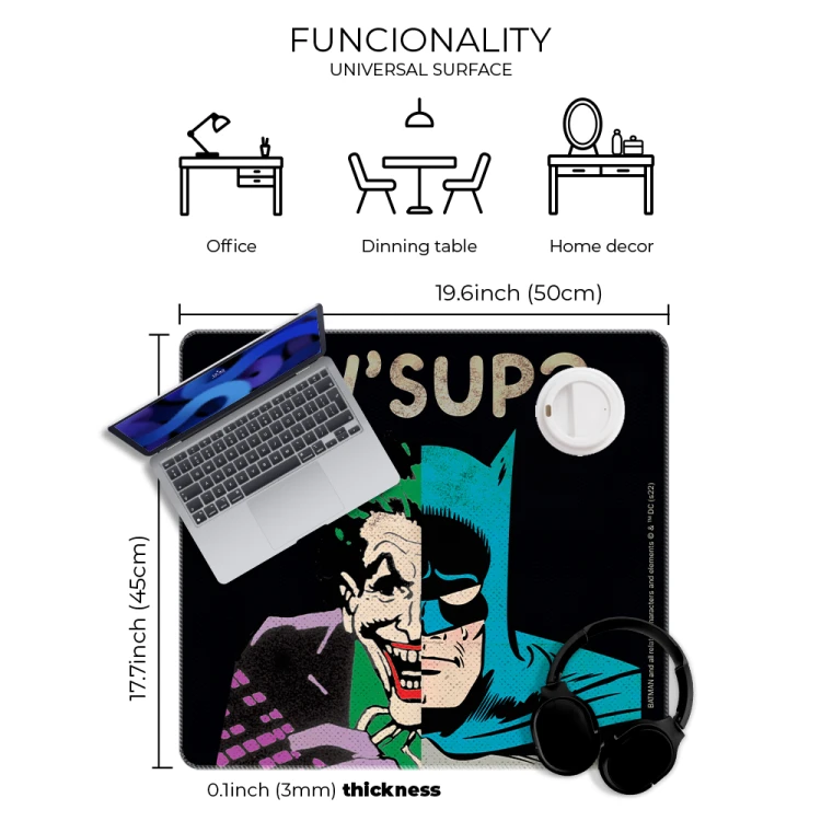 Mata na biurko Podkładka ochronna 50x45 cm DC Batman i Joker I  (3).png