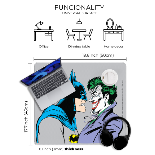 Mata na biurko Podkładka ochronna 50x45 cm DC Batman i Joker II  (3).png
