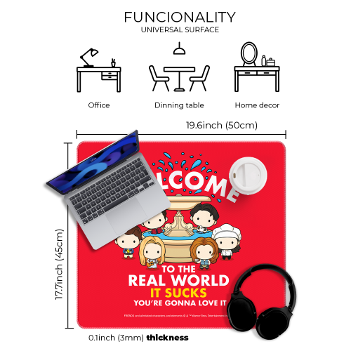 Mata na biurko Podkładka ochronna 50x45 cm DC Friends Przyjaciele  (3).png