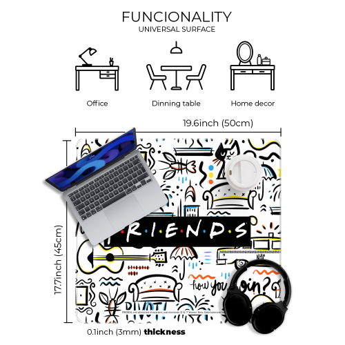 Mata na biurko Podkładka ochronna 50x45 cm DC Friends Przyjaciele XI  (3).png