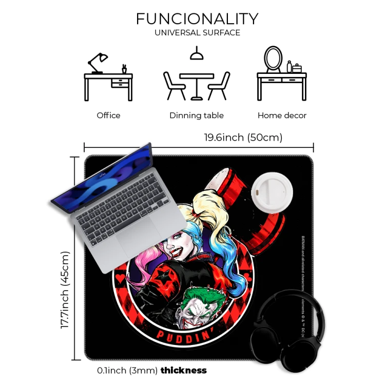 Mata na biurko Podkładka ochronna 50x45 cm DC Harley Quinn II  (3).png