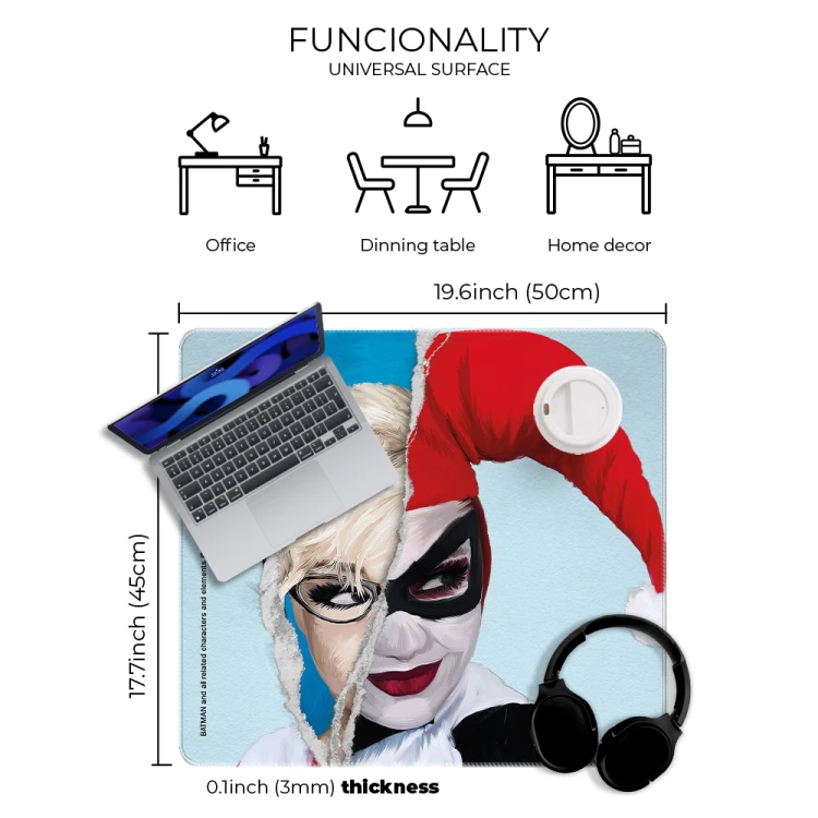 Mata na biurko Podkładka ochronna 50x45 cm DC Harley Quinn III  (2).png
