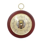 Barometr Fischer mosiądz drewno bukowe Mosiężny Drewniany  (3).jpg