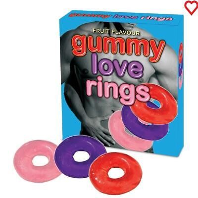 Pierścienie miłości 3 szt jadalne żelki owocowe na penisa .jpg