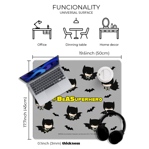 Mata na biurko Podkładka ochronna 50x45 cm DC Batman XXI  (3).png