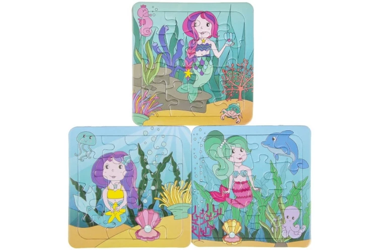 Puzzle Podwodny Świat Syrenki mini dla małych dzieci mix wzorów .jpg