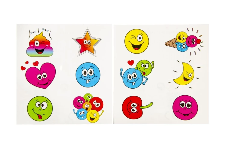 Zestaw tatuaży 6 sztuk Wesołe Buźki dla dzieci wodne  (1).jpg